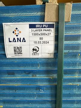 LANA IRU PU-puupaneelit, muottityöt, keltaiset 3-kerroksiset puupaneelit rakentamiseen (Puola)