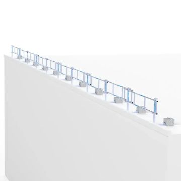 SGS Slim 30 Metre Fall Protection Parapet - Certified Safety for Flat Roofs (Sécurité certifiée pour les toits plats)