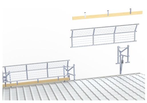 SGS Dachrandschutz-Komplettset 24 Meter für Schrägdächer